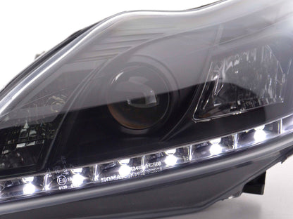 Scheinwerfer Set Daylight LED TFL-Optik Ford Focus 3/5-trg. Bj. 08- schwarz