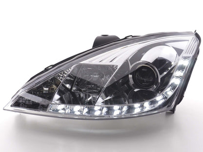 Scheinwerfer Set Daylight LED Tagfahrlicht Ford Focus 1 C170 chrom