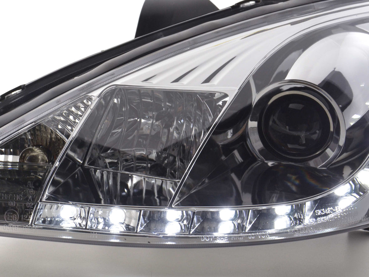 Scheinwerfer Set Daylight LED Tagfahrlicht Ford Focus 1 C170 chrom