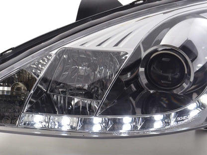 Scheinwerfer Set Daylight LED Tagfahrlicht Ford Focus 1 C170 chrom