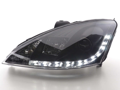 Scheinwerfer Set Daylight LED Tagfahrlicht Ford Focus 1 C170 schwarz