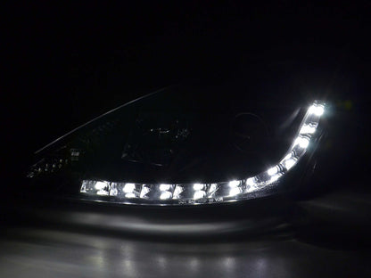 Scheinwerfer Set Daylight LED Tagfahrlicht Ford Focus 1 C170 schwarz