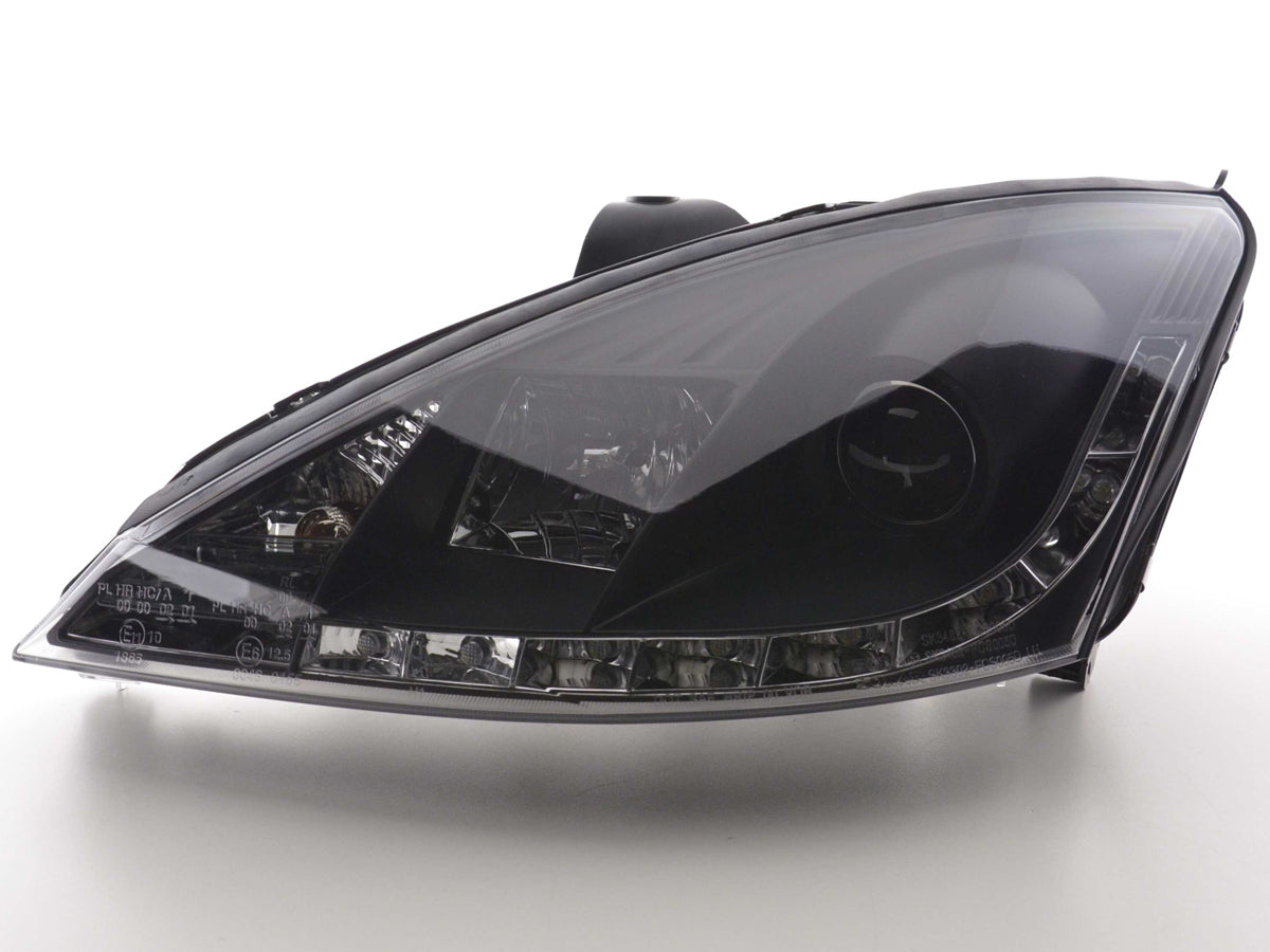 Scheinwerfer Set Daylight LED Tagfahrlicht Ford Focus 1 C170 schwarz