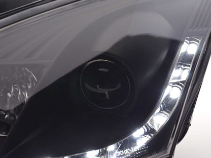 Scheinwerfer Set Daylight LED Tagfahrlicht Ford Focus 1 C170 schwarz