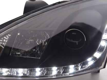 Scheinwerfer Set Daylight LED Tagfahrlicht Ford Focus 1 C170 schwarz