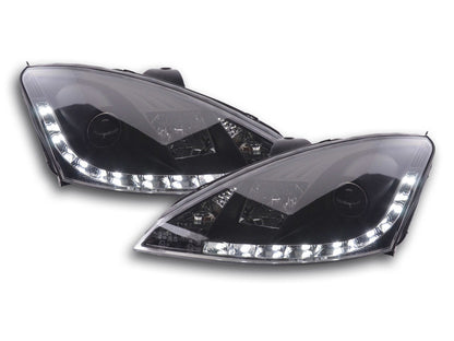 Scheinwerfer Set Daylight LED Tagfahrlicht Ford Focus 1 C170 schwarz