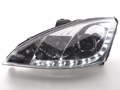 Scheinwerfer Set Daylight LED Tagfahrlicht Ford Focus 1 C170 chrom