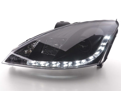 Scheinwerfer Set Daylight LED Tagfahrlicht Ford Focus 1 C170 schwarz