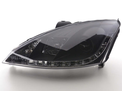 Scheinwerfer Set Daylight LED Tagfahrlicht Ford Focus 1 C170 schwarz