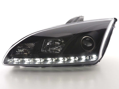 Scheinwerfer Set Daylight LED Tagfahrlicht Ford Focus 2 C307 schwarz
