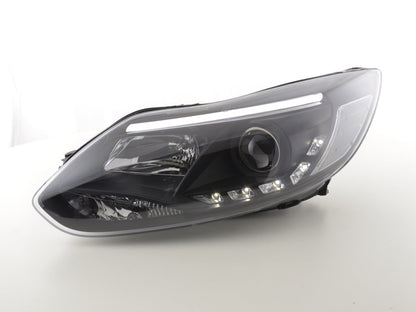 Scheinwerfer Set Daylight LED TFL-Optik Ford Focus 3 Bj. 2010- schwarz