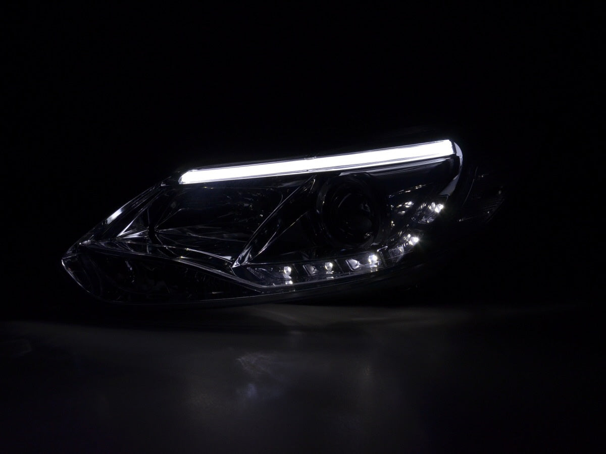 Scheinwerfer Set Daylight LED TFL-Optik Ford Focus 3 Bj. 2010- chrom