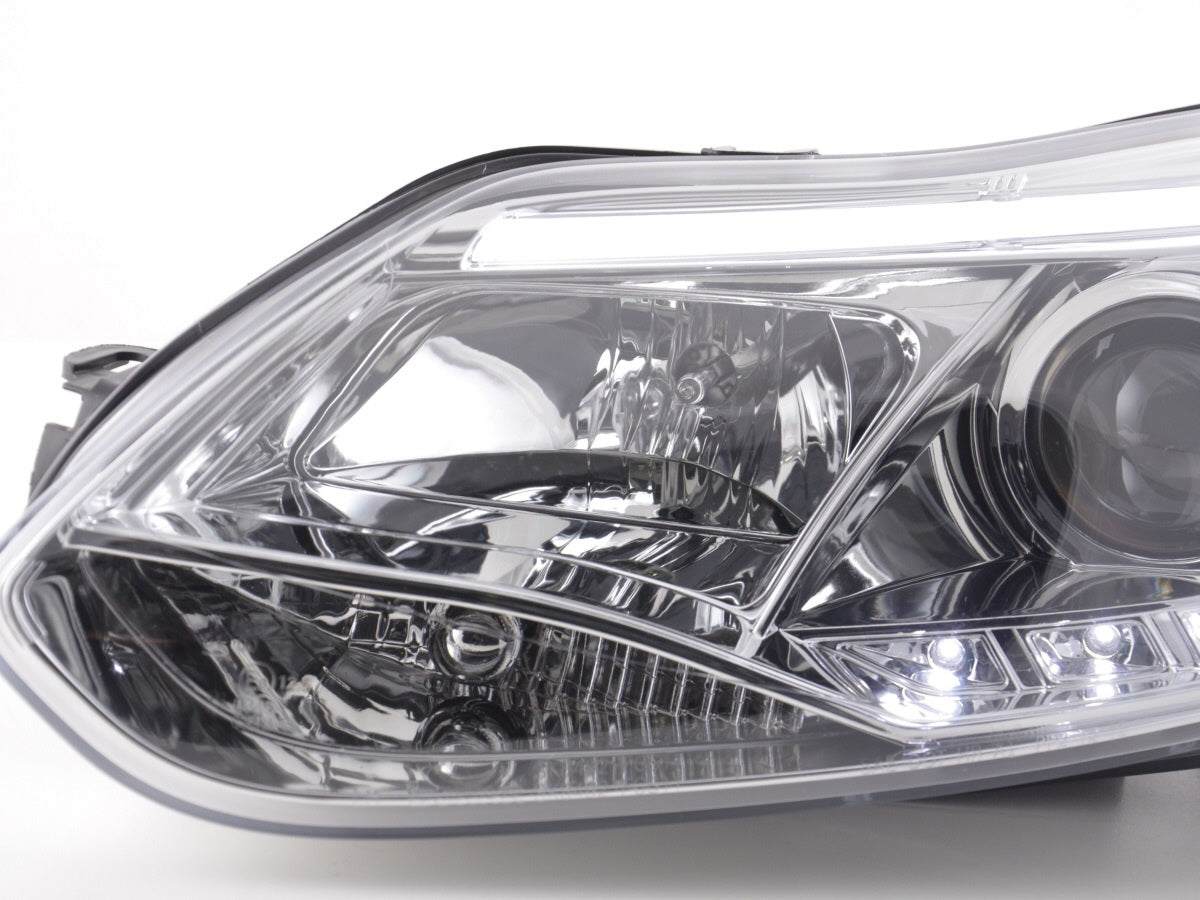 Scheinwerfer Set Daylight LED TFL-Optik Ford Focus 3 Bj. 2010- chrom