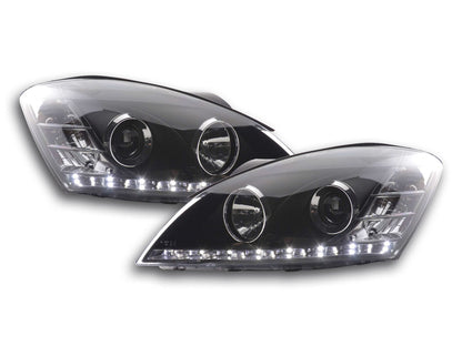 Scheinwerfer Set Daylight LED TFL-Optik Kia cee'd 5-trg. Typ ED Bj. 06-09 schwarz