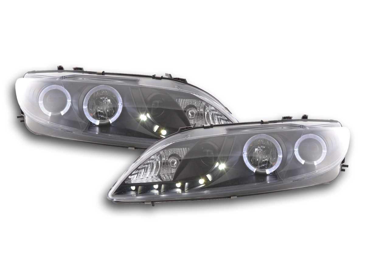 Scheinwerfer Set Daylight LED TFL-Optik Mazda 6 Limousine Bj. 02-07 schwarz