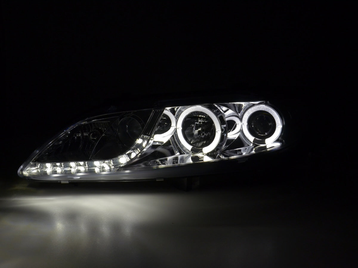 Scheinwerfer Set Daylight LED TFL-Optik Mazda 6 Limo Bj. 02-07 chrom
