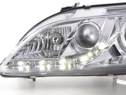Scheinwerfer Set Daylight LED TFL-Optik Mazda 6 Limo Bj. 02-07 chrom