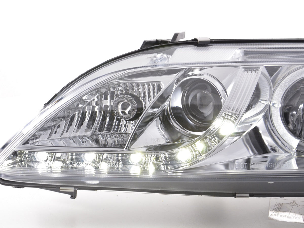 Scheinwerfer Set Daylight LED TFL-Optik Mazda 6 Limo Bj. 02-07 chrom