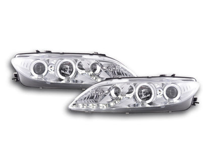 Scheinwerfer Set Daylight LED TFL-Optik Mazda 6 Limo Bj. 02-07 chrom
