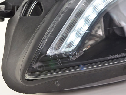 Scheinwerfer Set Daylight LED TFL-Optik Mercedes-Benz S-Klasse (221) Bj. 05-09 schwarz