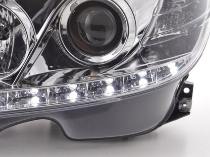 Scheinwerfer Set Daylight LED TFL-Optik Mercedes C-Klasse W204 Bj. 07-10 chrom