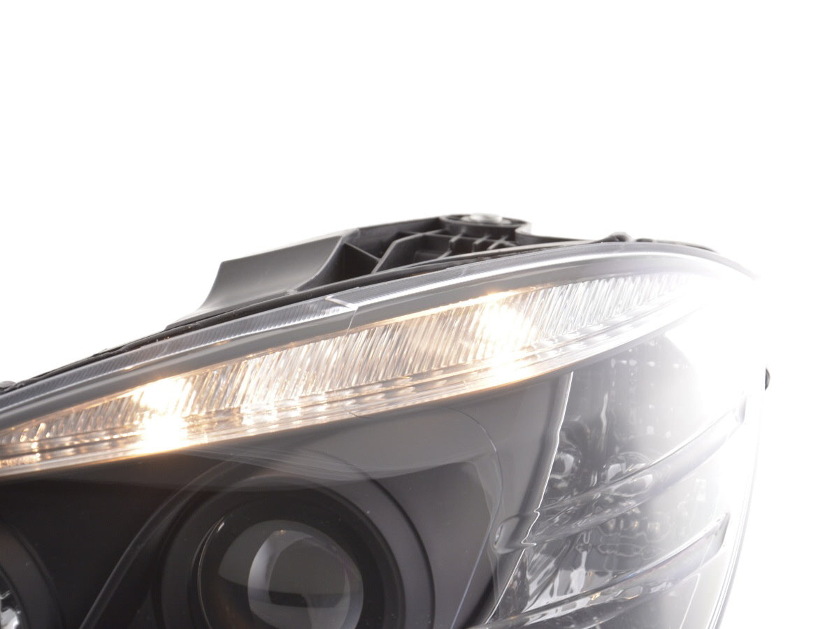 Scheinwerfer Set Daylight LED TFL-Optik Mercedes C-Klasse W204  07-10 schwarz