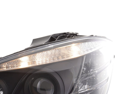 Scheinwerfer Set Daylight LED TFL-Optik Mercedes C-Klasse W204  07-10 schwarz