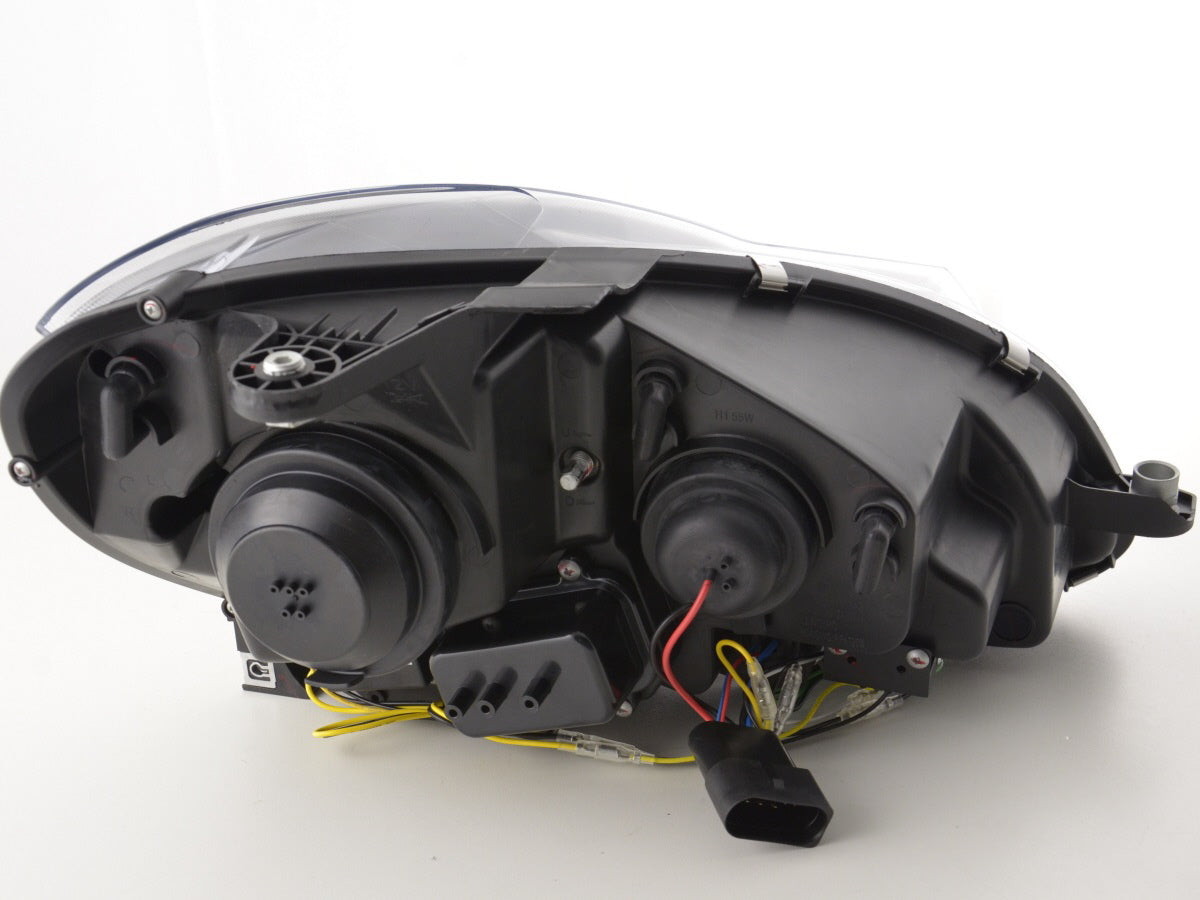 Scheinwerfer Set Daylight LED TFL-Optik Mercedes C-Klasse W204 Bj. 11-14 schwarz