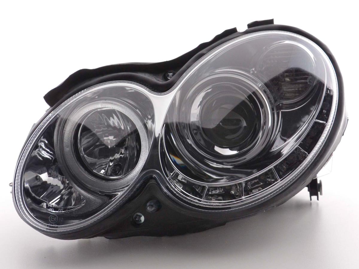 Scheinwerfer Set Daylight LED TFL-Optik Mercedes CLK Typ W209  04-09 chrom