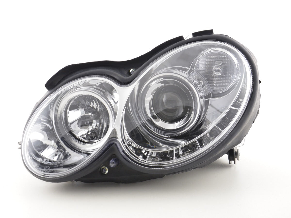 Scheinwerfer Set Daylight LED TFL-Optik Mercedes CLK W209 Bj. 04-09 chrom