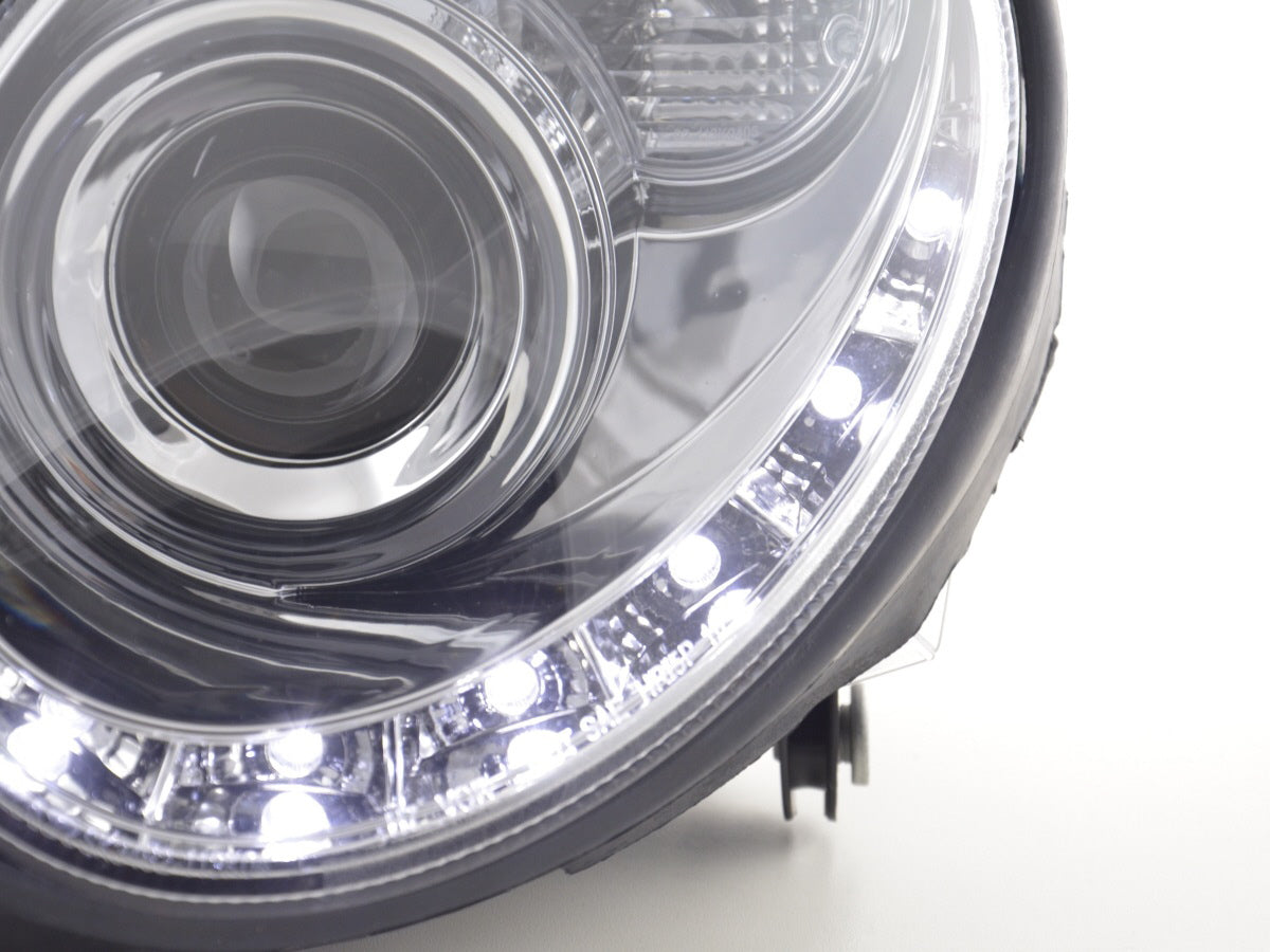 Scheinwerfer Set Daylight LED TFL-Optik Mercedes CLK W209 Bj. 04-09 chrom