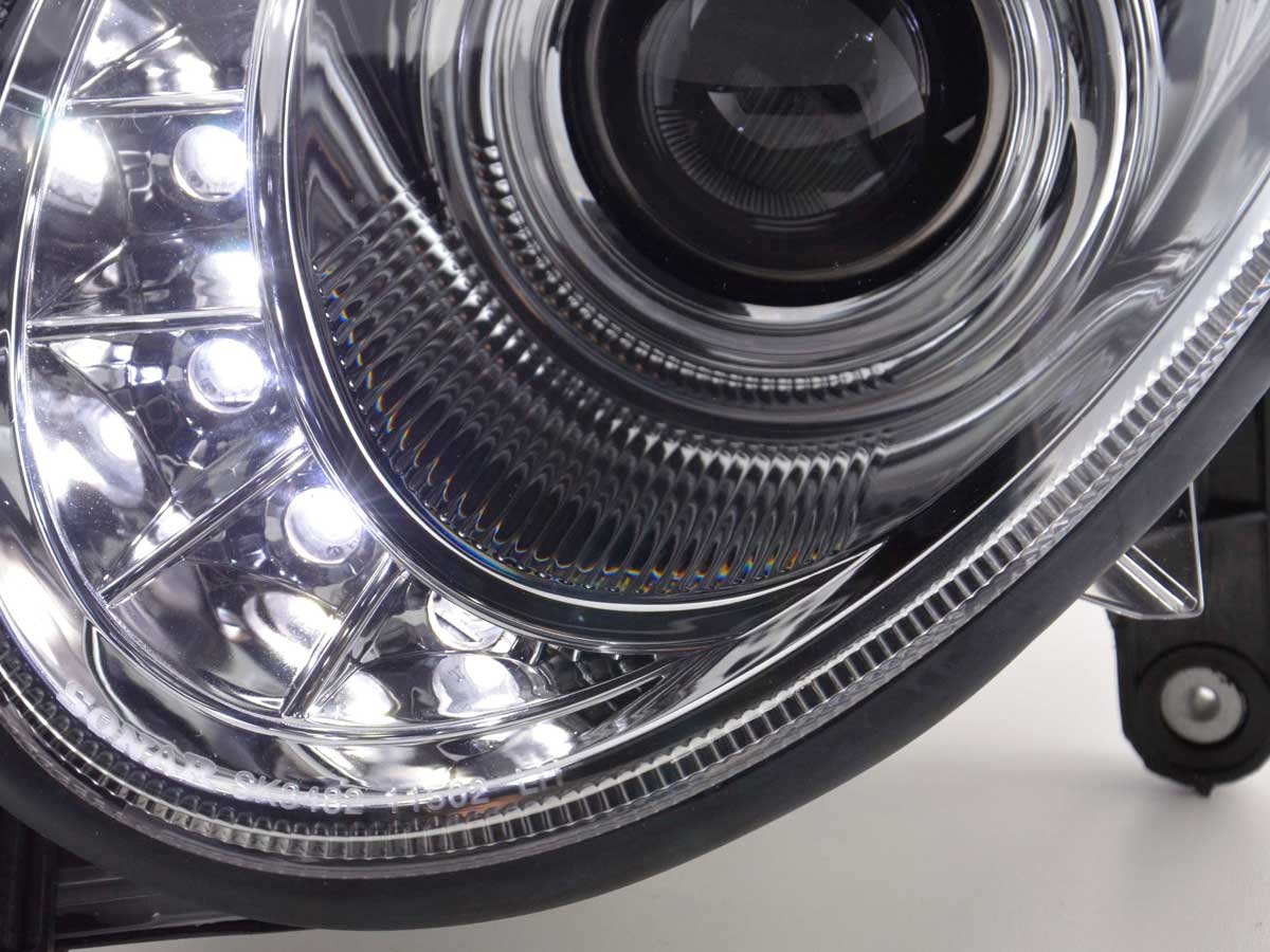 Scheinwerfer Set Daylight LED TFL-Optik Mercedes E-Klasse 211 Bj. 06-09 chrom