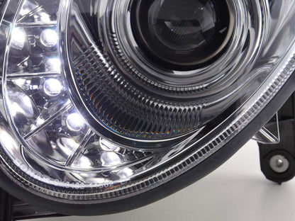 Scheinwerfer Set Daylight LED TFL-Optik Mercedes E-Klasse 211 Bj. 06-09 chrom