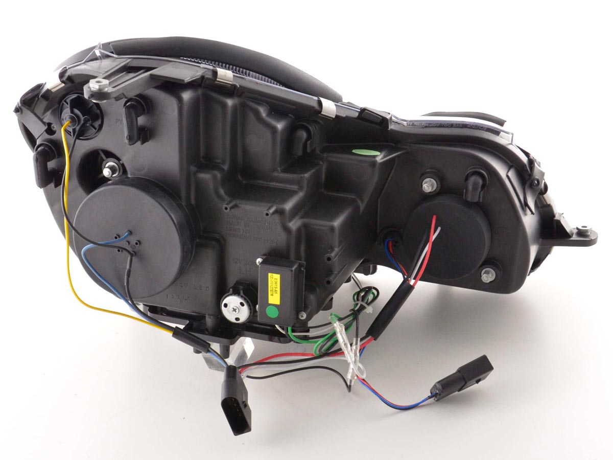 Scheinwerfer Set Daylight LED TFL-Optik Mercedes E-Klasse Typ W211 Bj. 06-08 schwarz