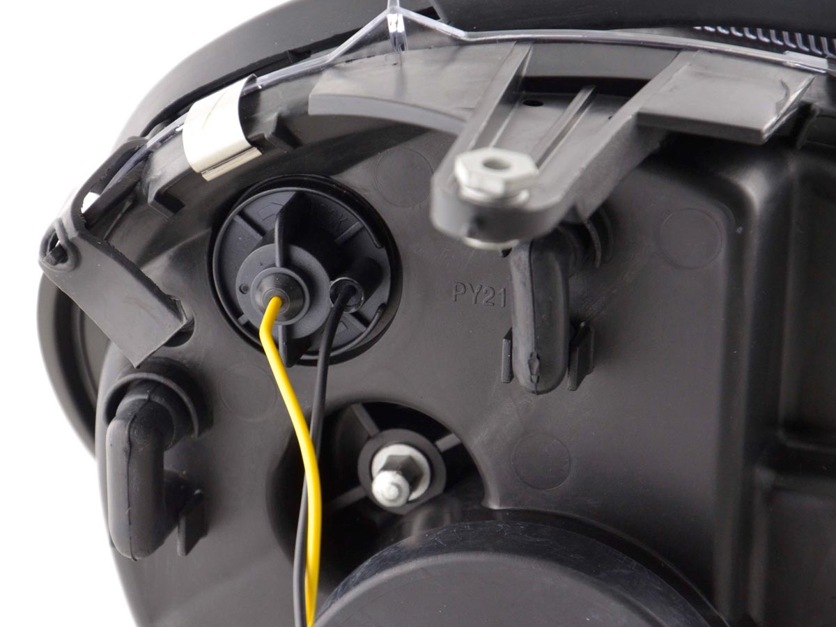 Scheinwerfer Set Daylight LED TFL-Optik Mercedes E-Klasse Typ W211 Bj. 06-08 schwarz