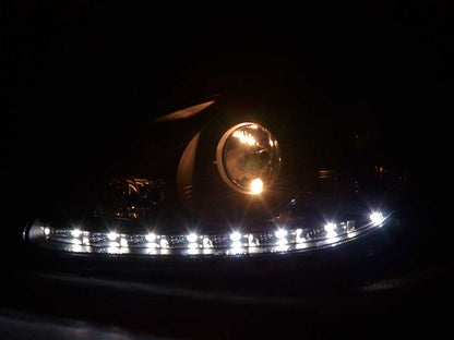 Scheinwerfer Set Daylight LED TFL-Optik Mercedes S-Klasse W220 Bj. 02-05 schwarz