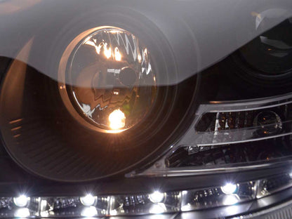 Scheinwerfer Set Daylight LED TFL-Optik Mercedes S-Klasse W220 Bj. 02-05 schwarz