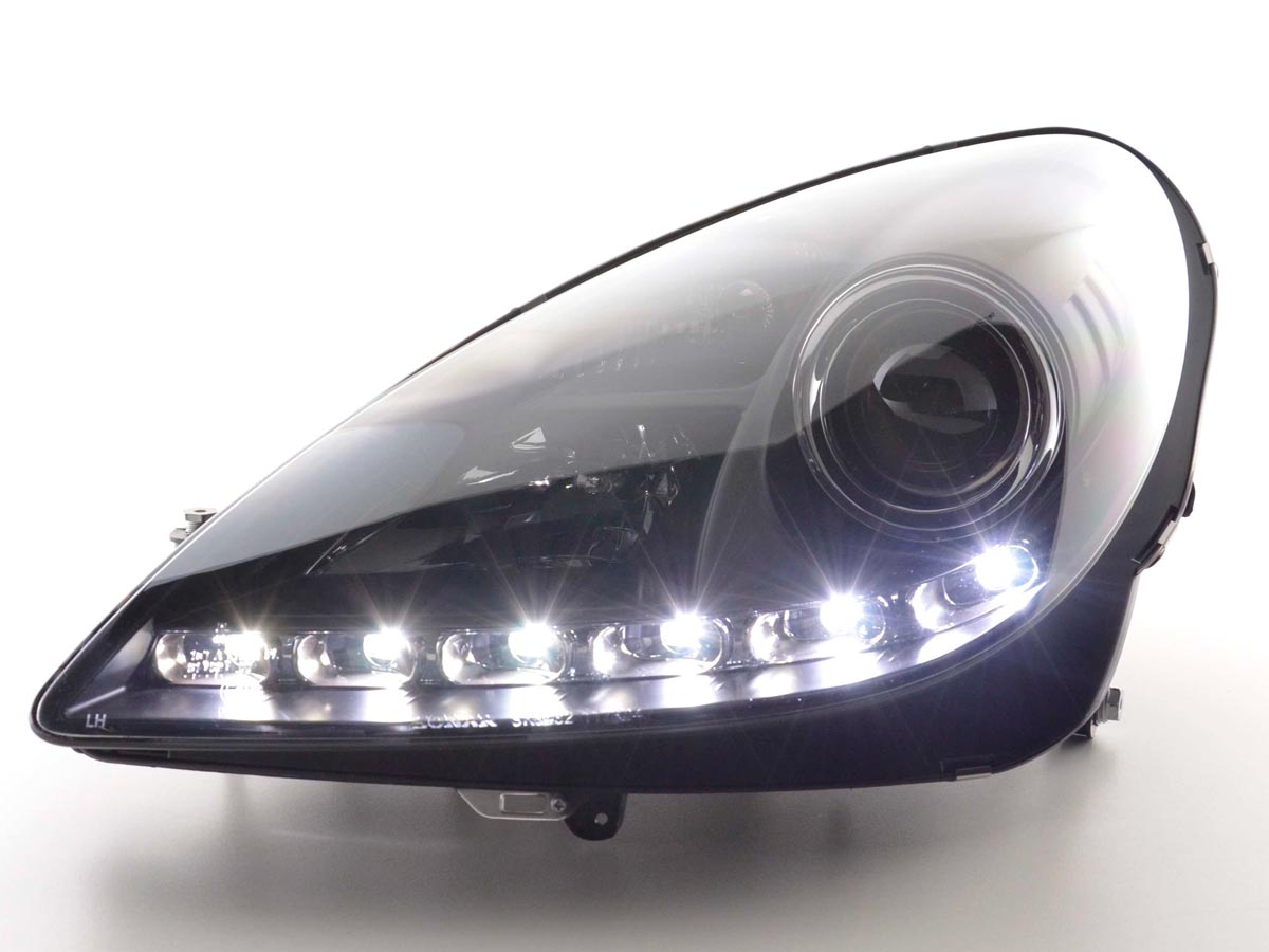 Scheinwerfer Set Daylight LED TFL-Optik Mercedes SLK 171 Bj. 04-11 schwarz