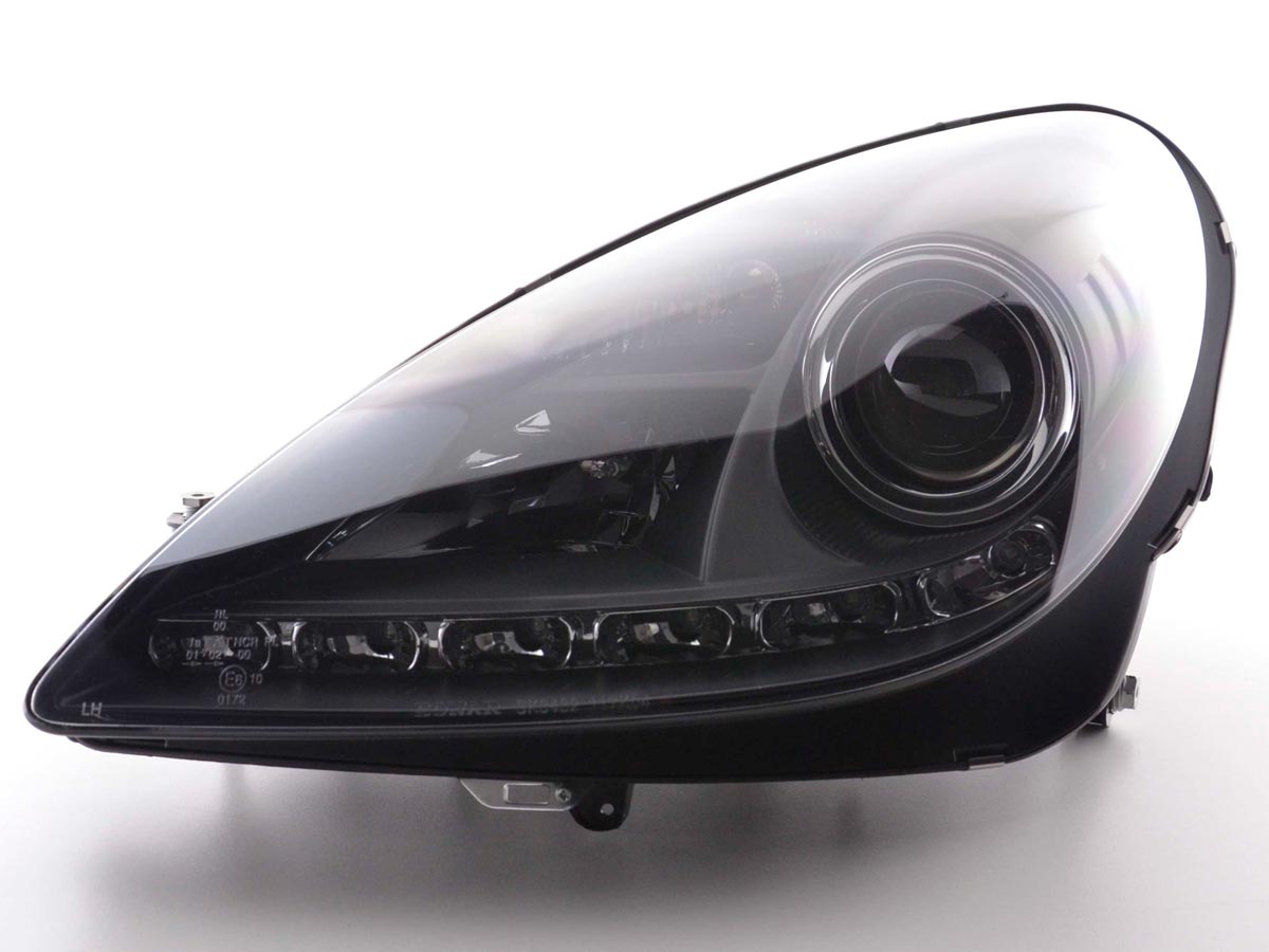 Scheinwerfer Set Daylight LED TFL-Optik Mercedes SLK 171 Bj. 04-11 schwarz
