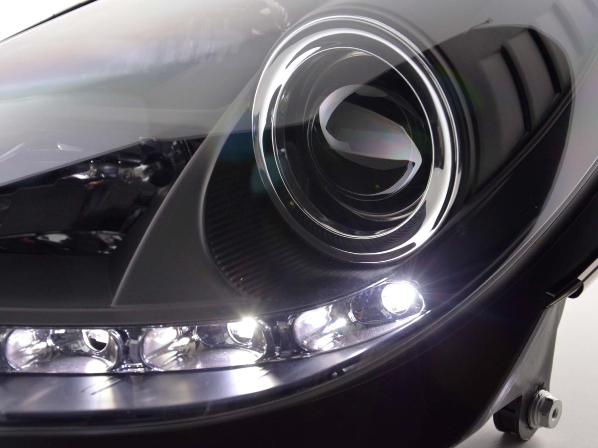 Scheinwerfer Set Daylight LED TFL-Optik Mercedes SLK 171 Bj. 04-11 schwarz