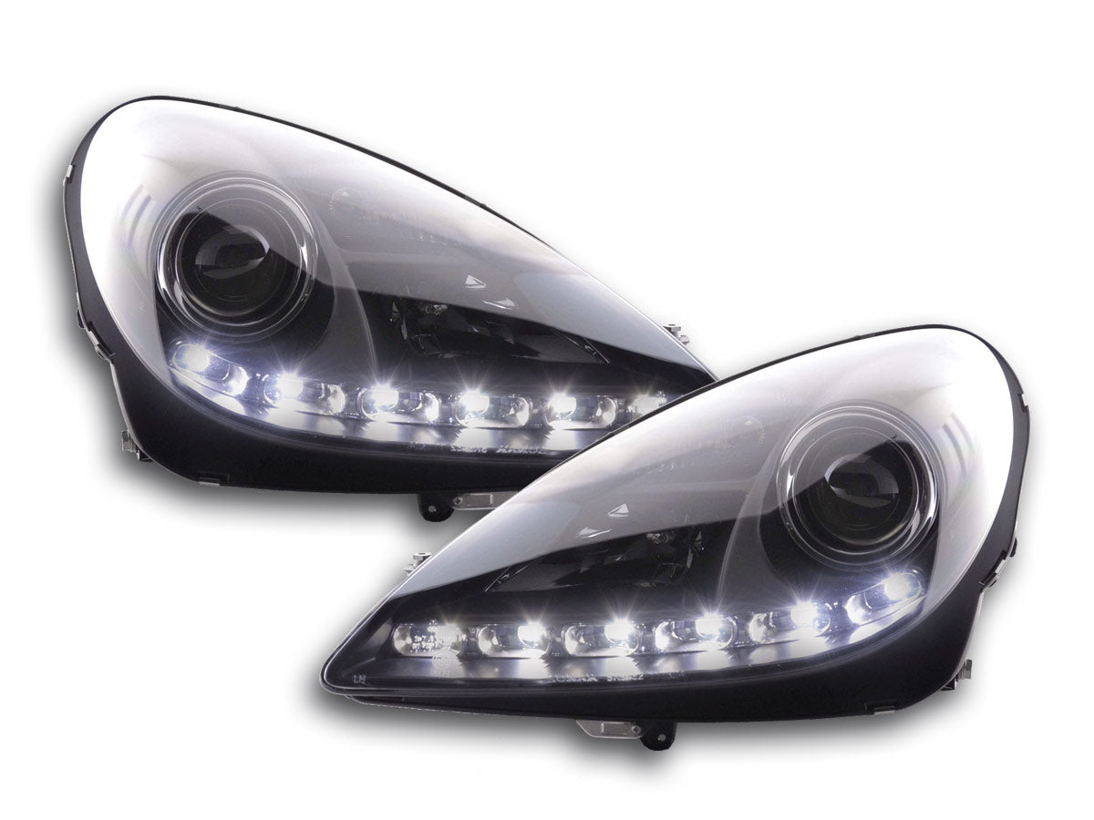 Scheinwerfer Set Daylight LED TFL-Optik Mercedes SLK 171 Bj. 04-11 schwarz
