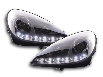 Scheinwerfer Set Daylight LED TFL-Optik Mercedes SLK 171 Bj. 04-11 schwarz