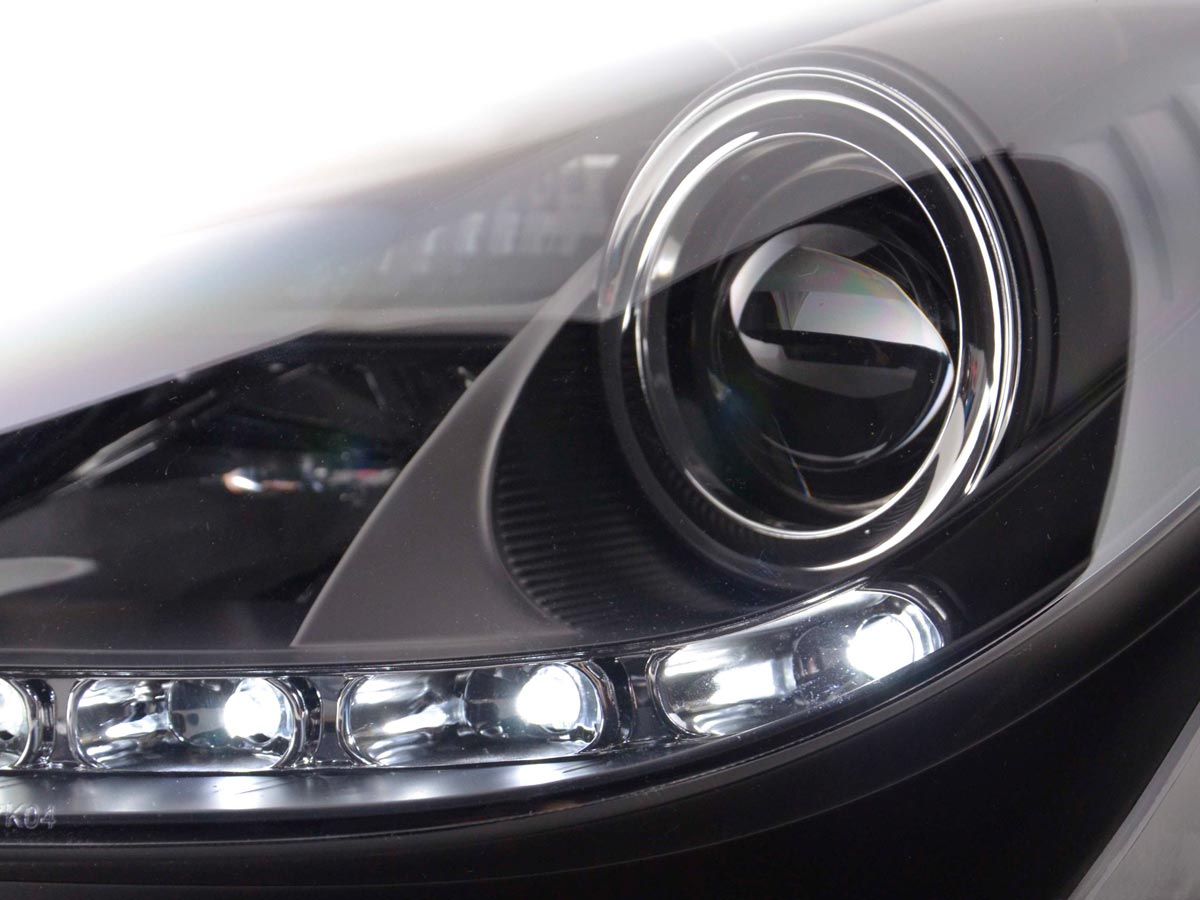 Scheinwerfer Set Daylight LED Tagfahrlicht Mercedes SLK R171 schwarz