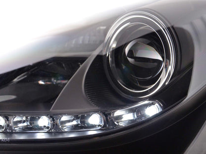 Scheinwerfer Set Daylight LED Tagfahrlicht Mercedes SLK R171 schwarz