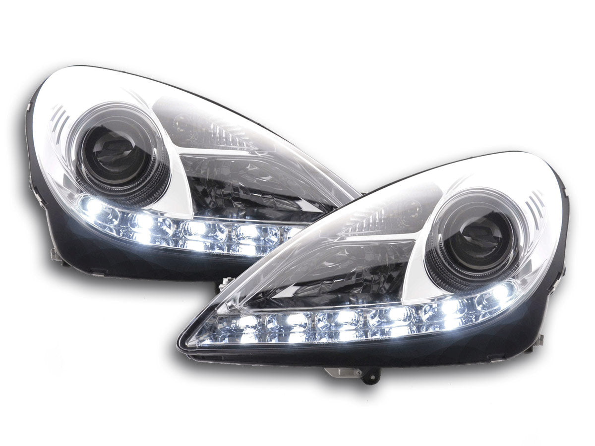 Scheinwerfer Set Daylight LED Tagfahrlicht Mercedes SLK R171 chrom