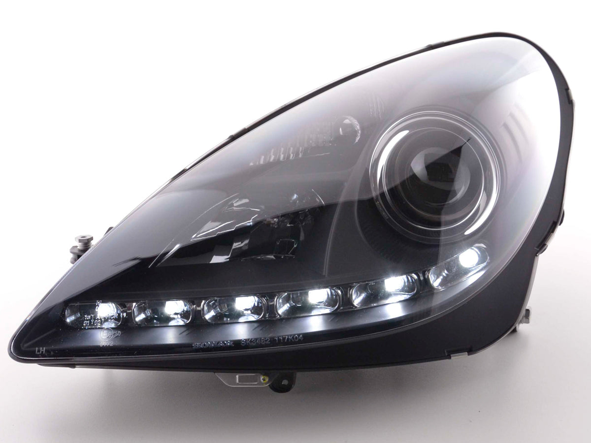 Scheinwerfer Set Daylight LED Tagfahrlicht Mercedes SLK R171 schwarz