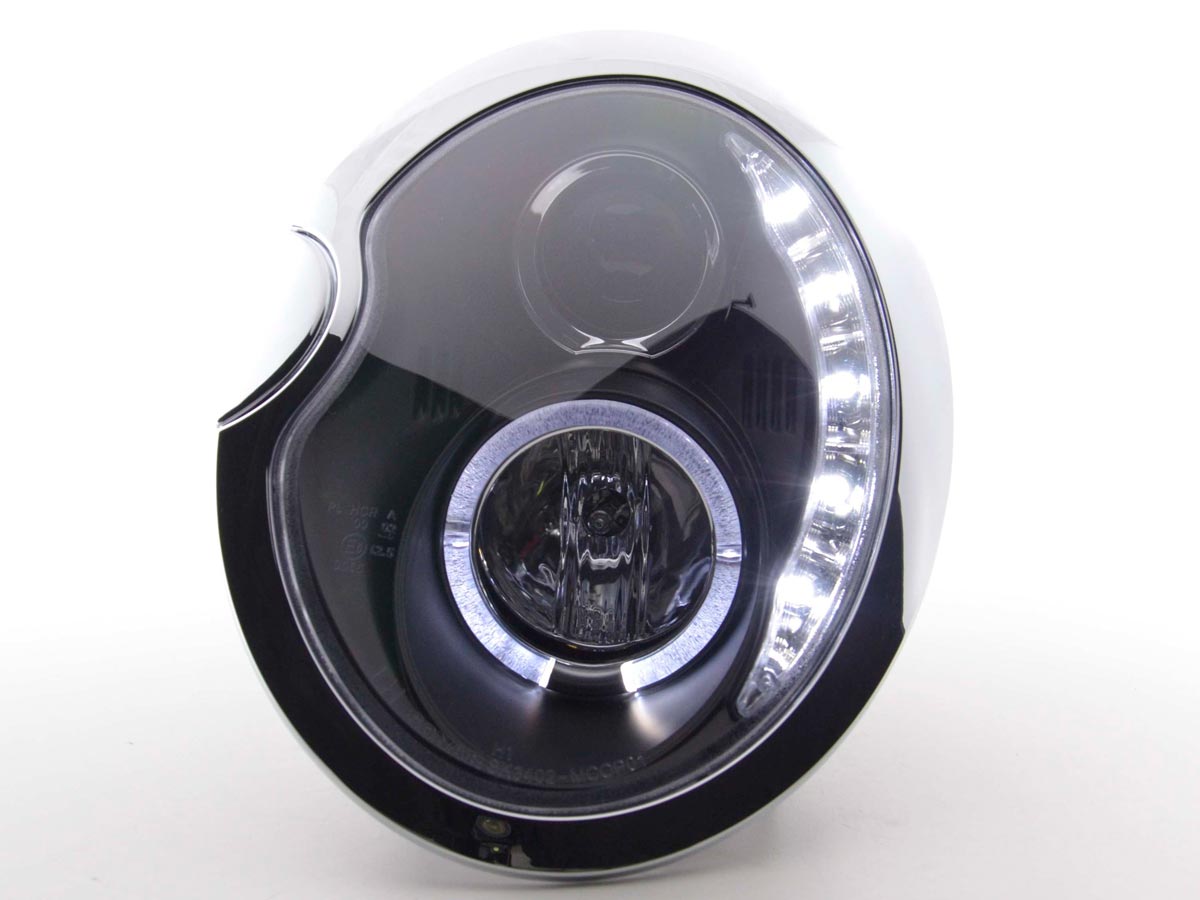 Scheinwerfer Set Daylight LED TFL-Optik Mini Cooper Typ R50  01-06 schwarz