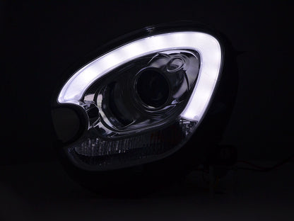 Scheinwerfer Set Daylight LED TFL-Optik Mini Countryman R60 Bj. 10-17 chrom