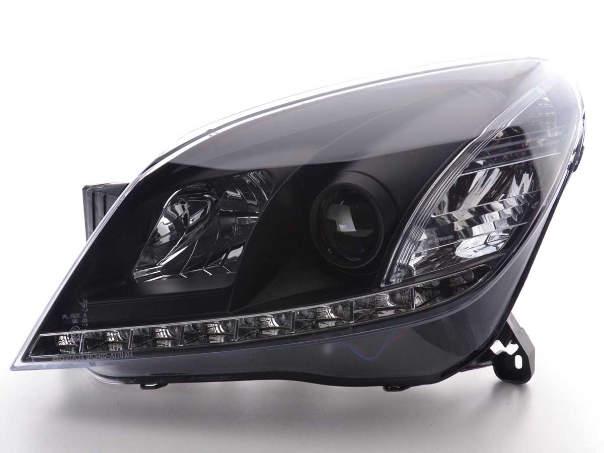 Scheinwerfer Set Daylight LED TFL-Optik Opel Astra H schwarz