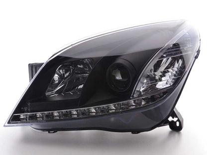 Scheinwerfer Set Daylight LED TFL-Optik Opel Astra H schwarz